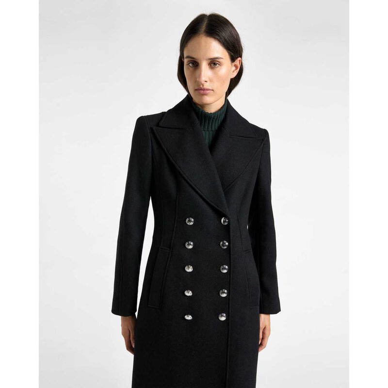 Cue Italian Wool Military Hourglass Coat image number 2